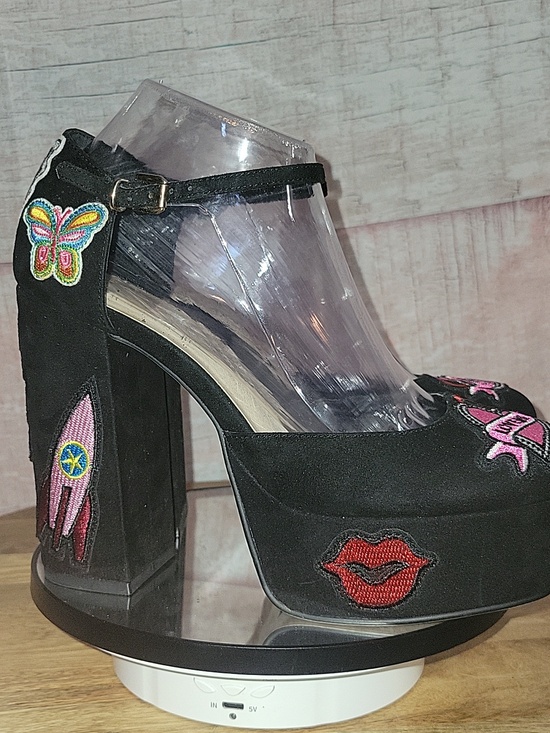 ASOS Shoes - ASOS  Black Patchwork Chunky Platform Heels